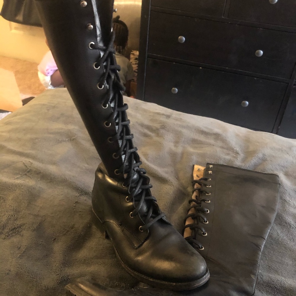 Black military boots